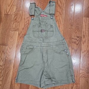 UNIONBAY Olive Green Women's Short Overalls